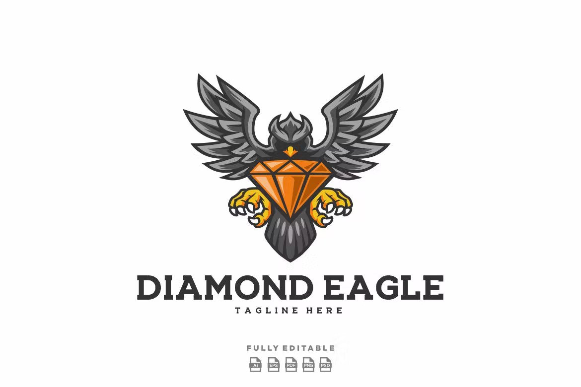 Diamond eagle logo template