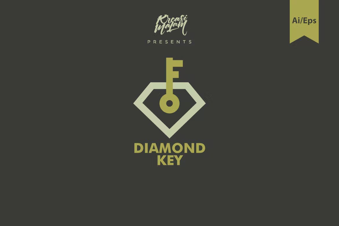 Diamond key logo