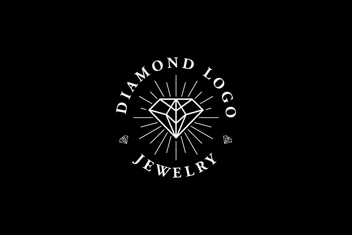 Diamond jewelry logo template