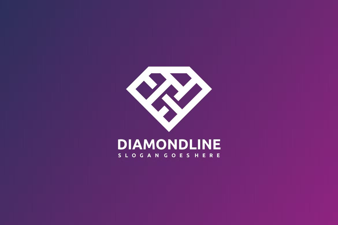 White diamond logo template