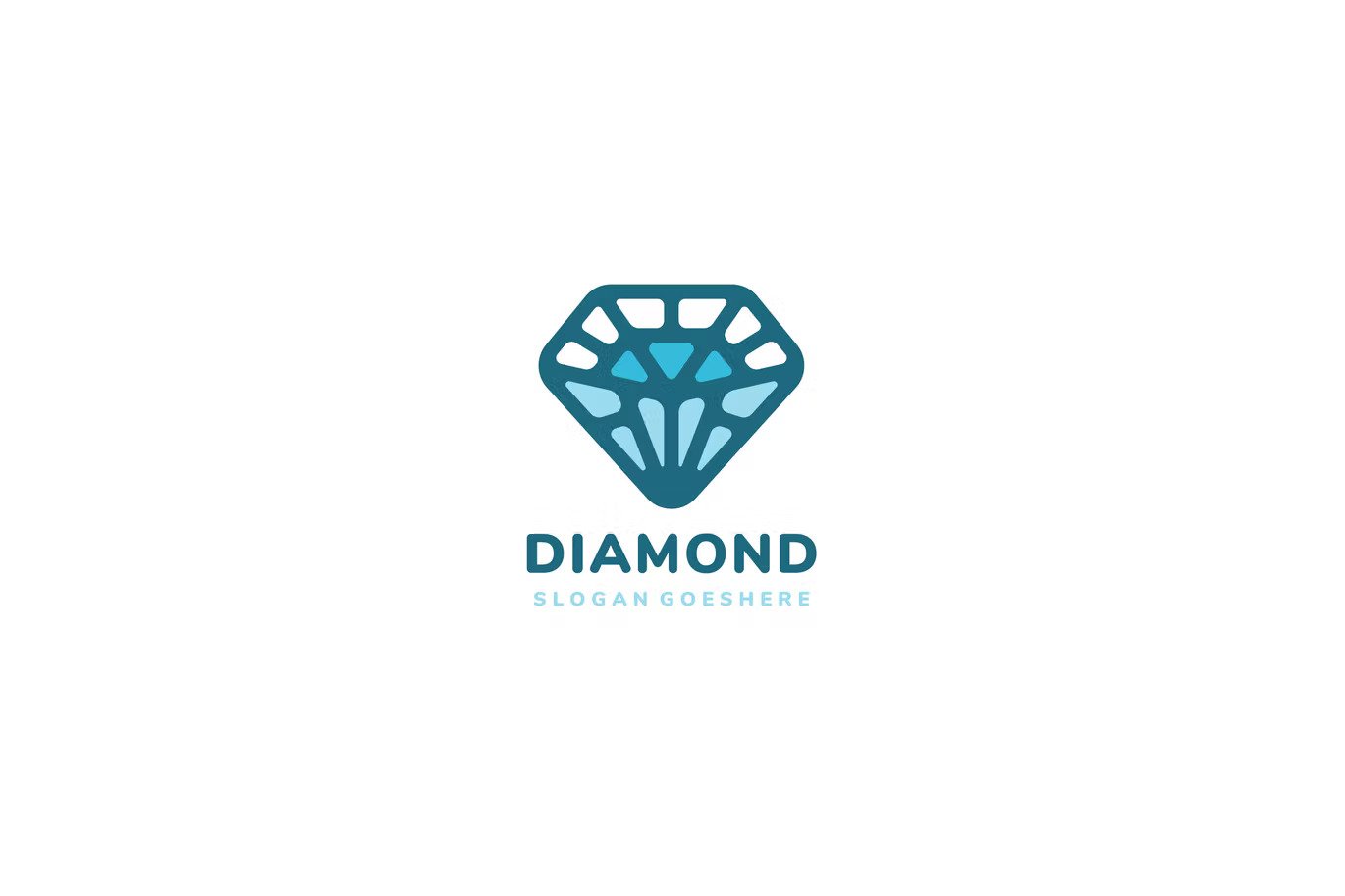 Blue diamond logo template