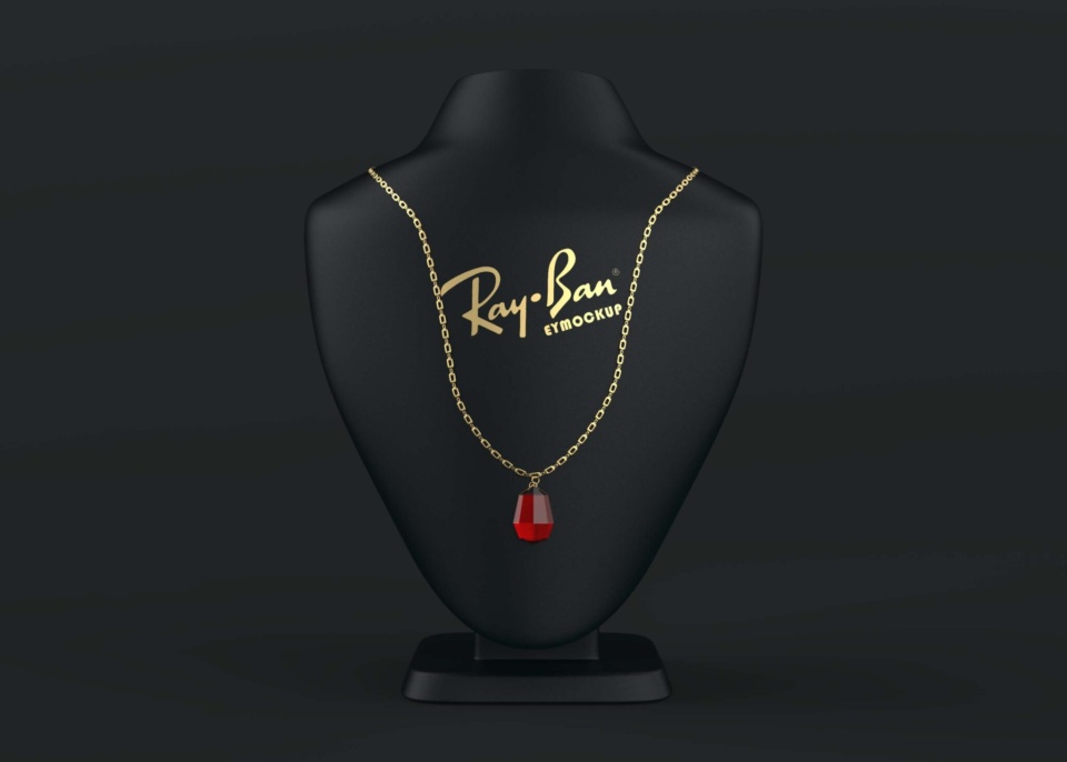 A free luxury jewelry logo mockup template
