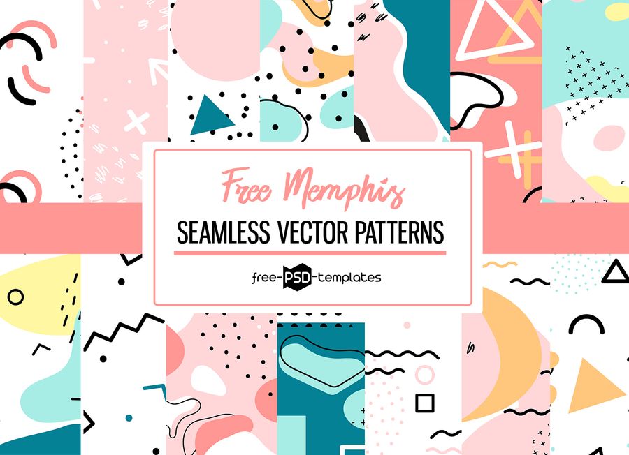 A free memphis seamless patterns