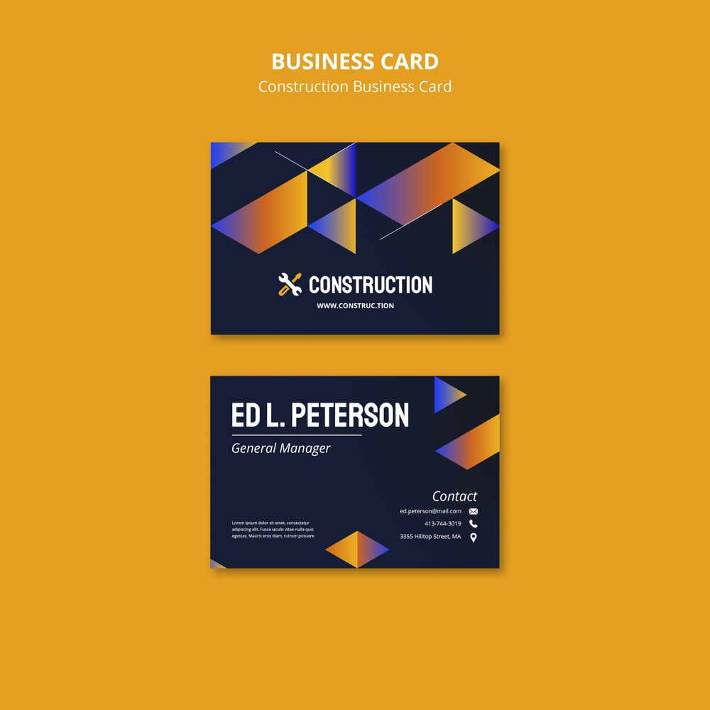 A free moder business card template