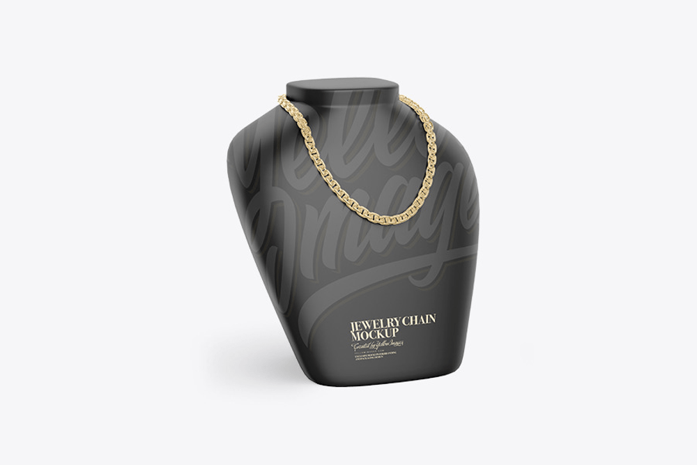 A jewelry chain mockup template