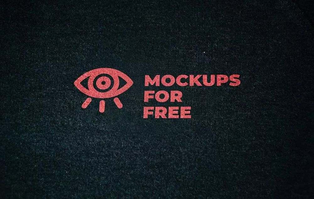 A free printed on fabric logo mockup