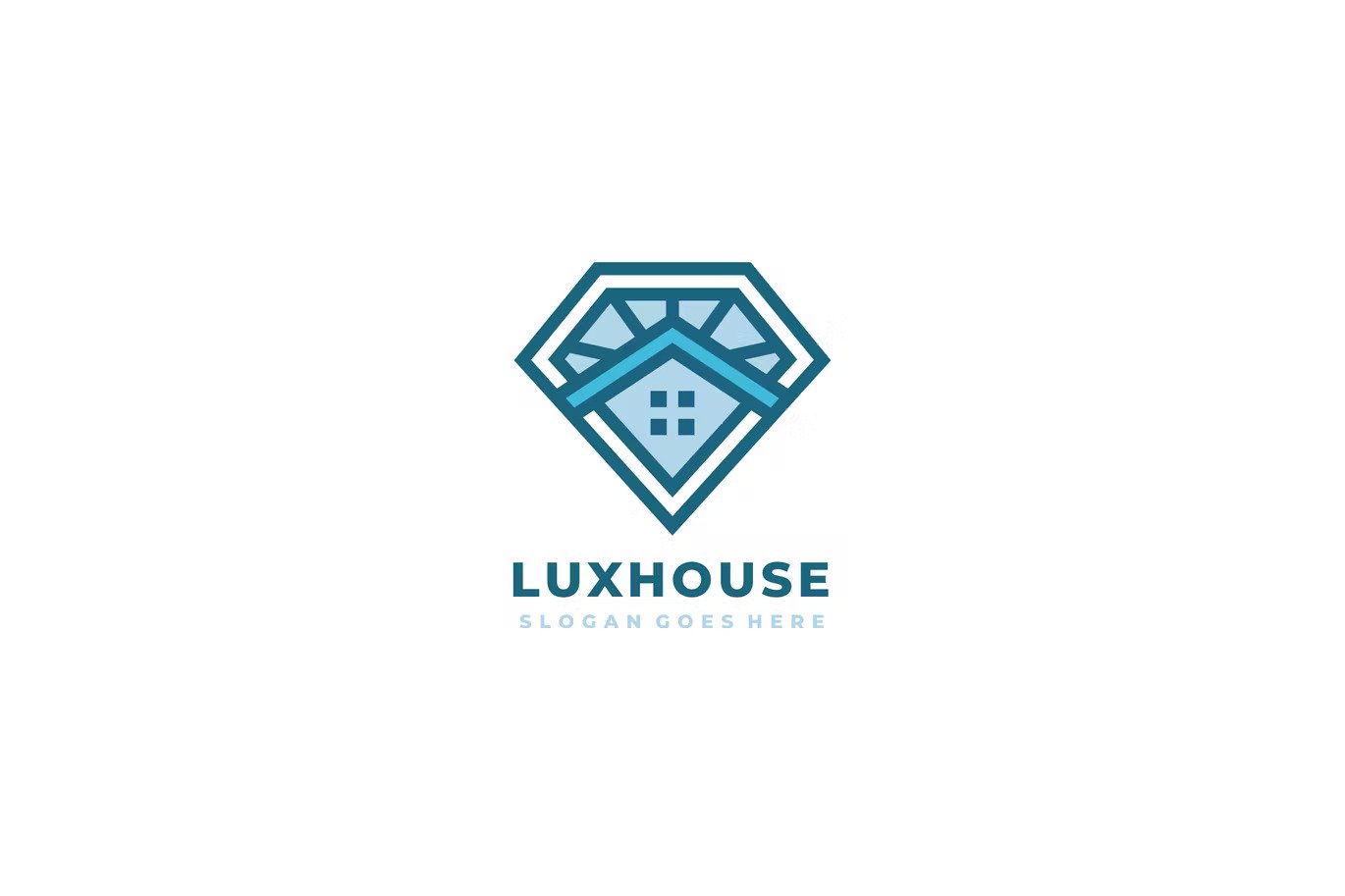 Diamond house logo template