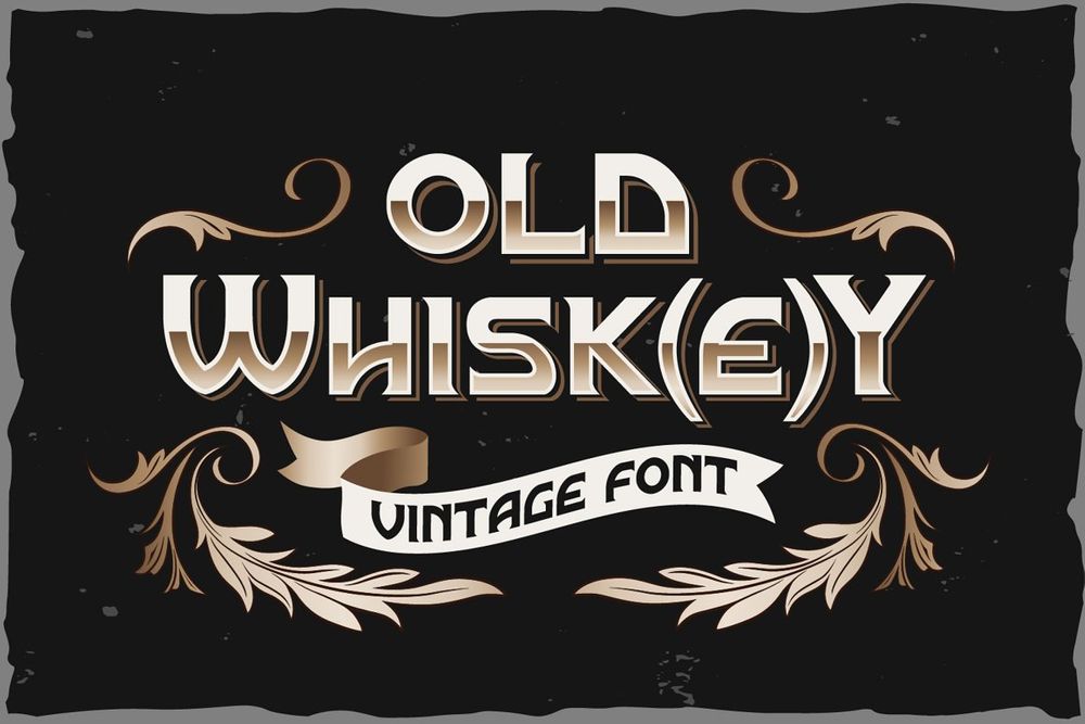 An old whiskey font