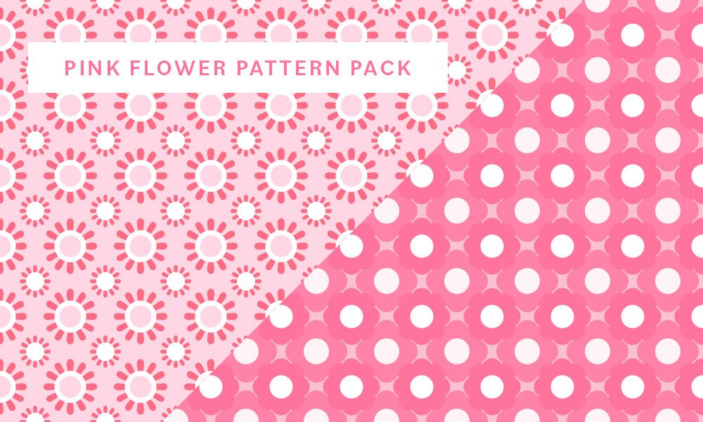 Pink flower free psd pattern pack