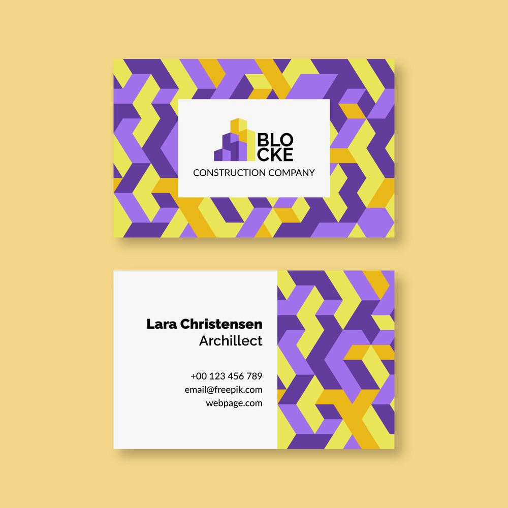 A free business card for construction template
