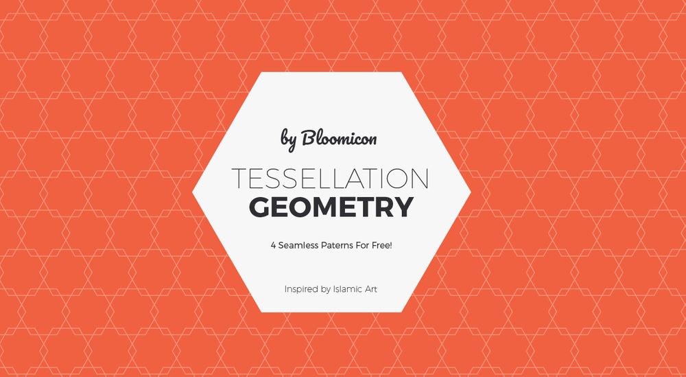 Free tessellation geometric patterns set