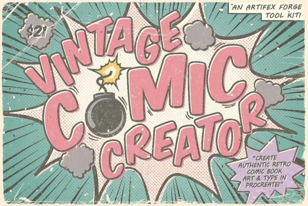 Vintage Procreate Comic Creator