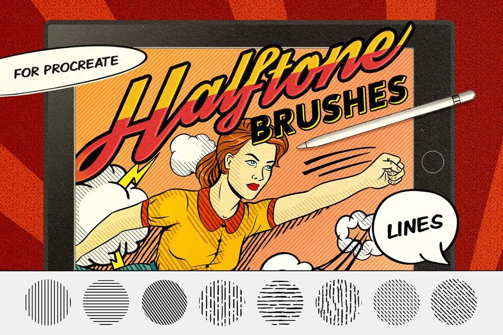 Vintage Comics Procreate Brushes
