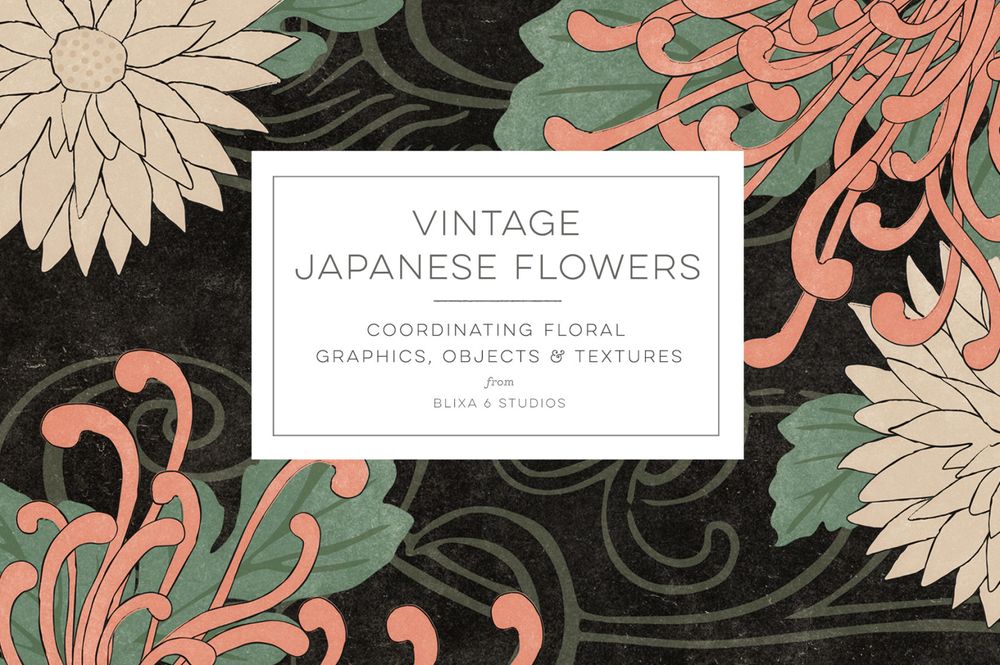 A vintage japanese flower textures