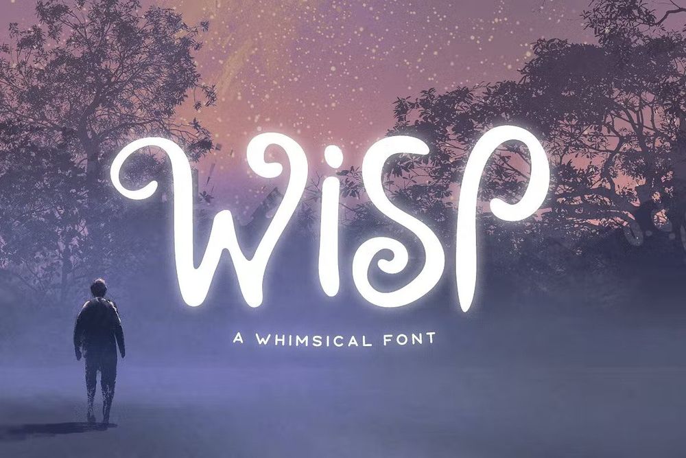 White whimsical font