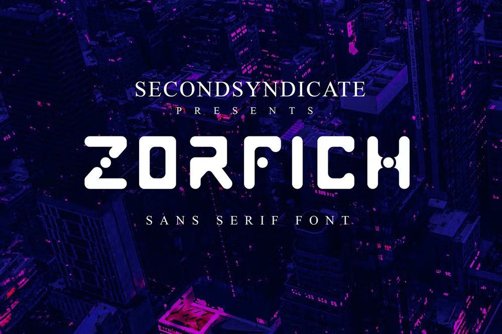 A sans serif cyberpunk font