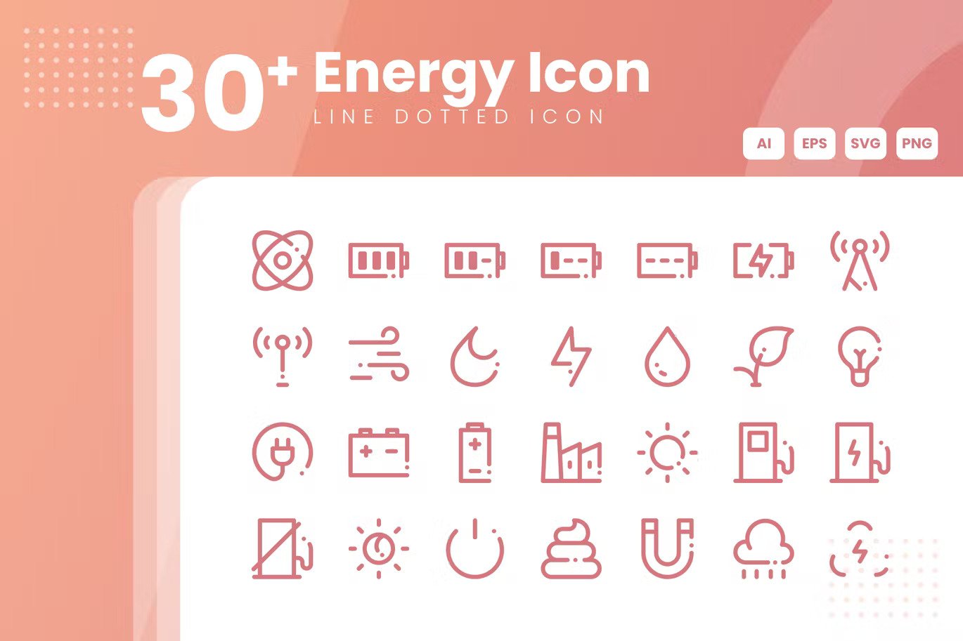 A pack of energy icons