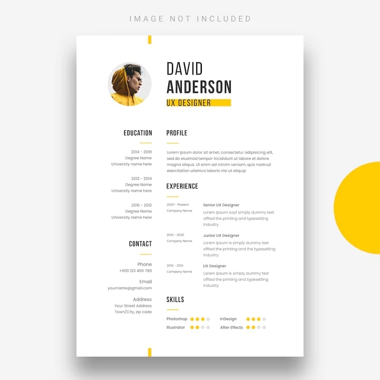A minimal designer resume template in psd