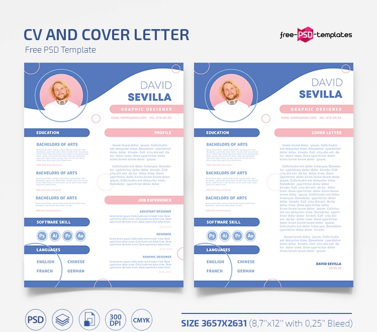 Free resume psd templates