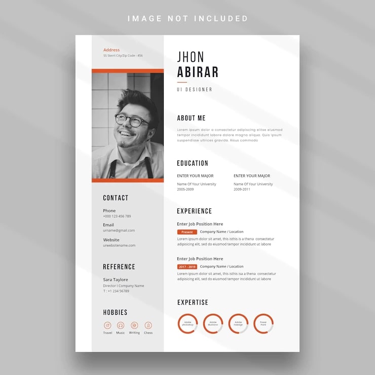 Clean and modern resume template free psd