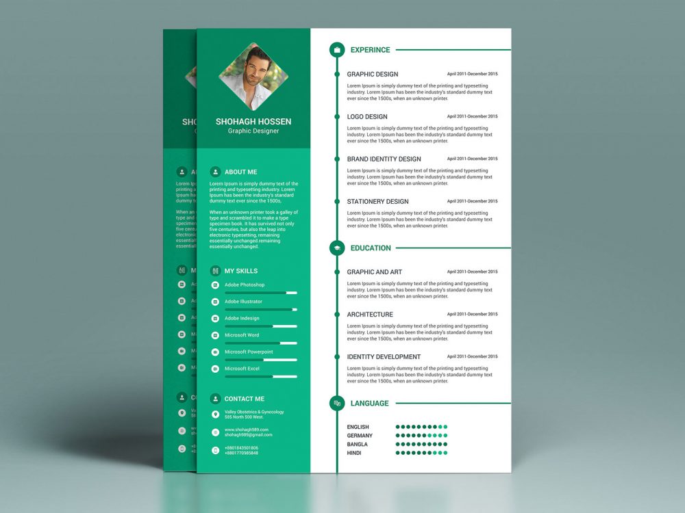 Professional resume templates free psd