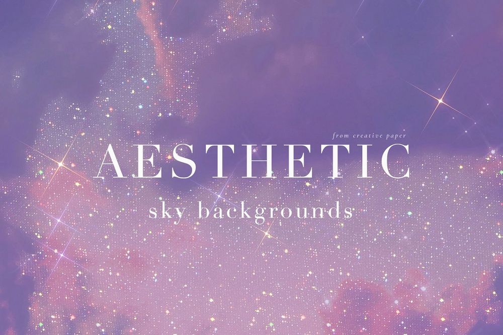 Aesthetic glitter sky backgrounds