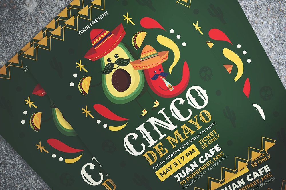 Cinco de mayo flyer templates cover