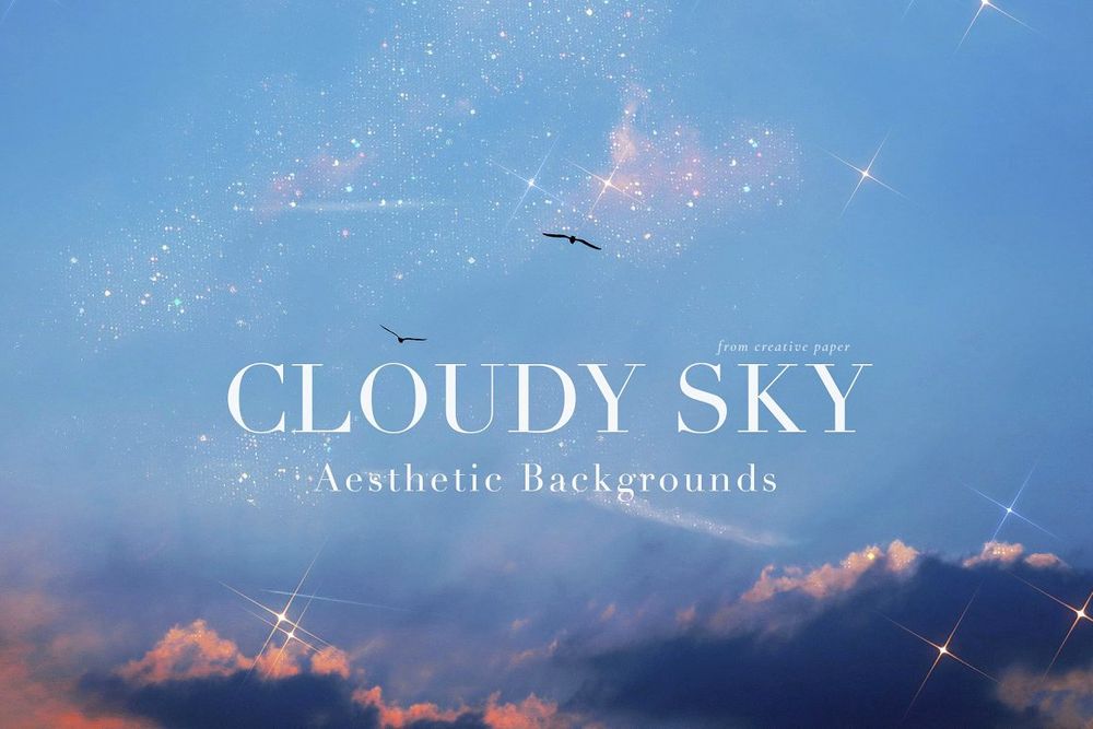 Cloudy sky glitter backgrounds