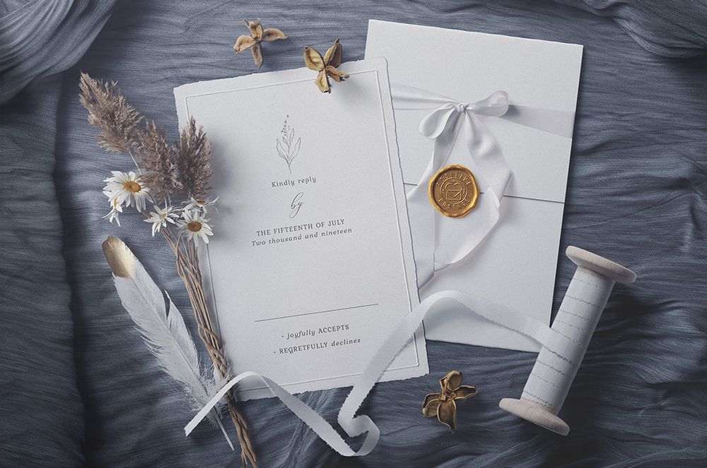 White paper wedding mockup scene creator