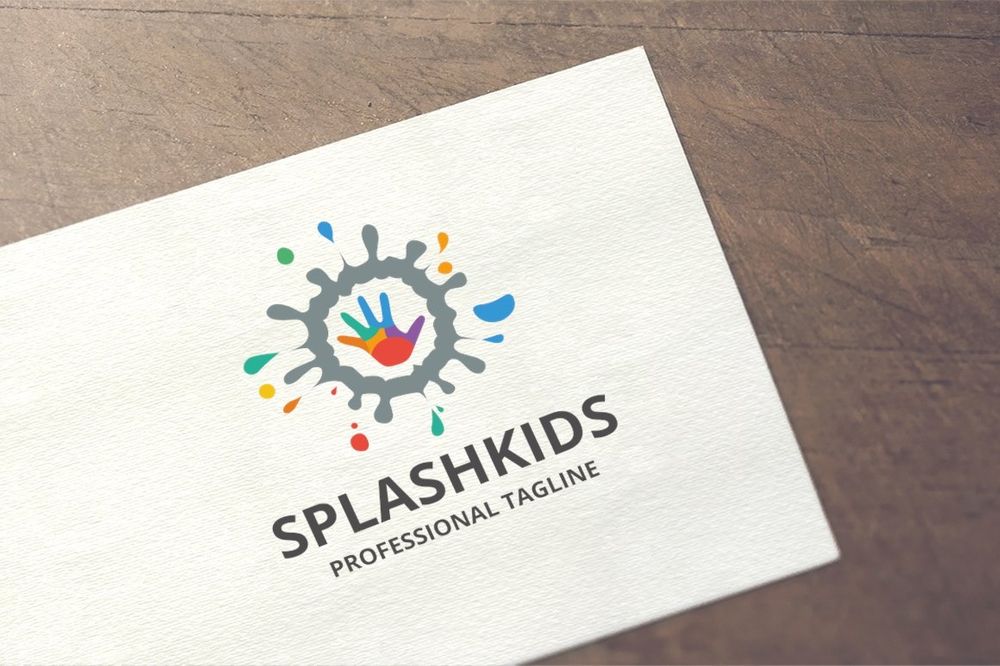 Splash kids logo template