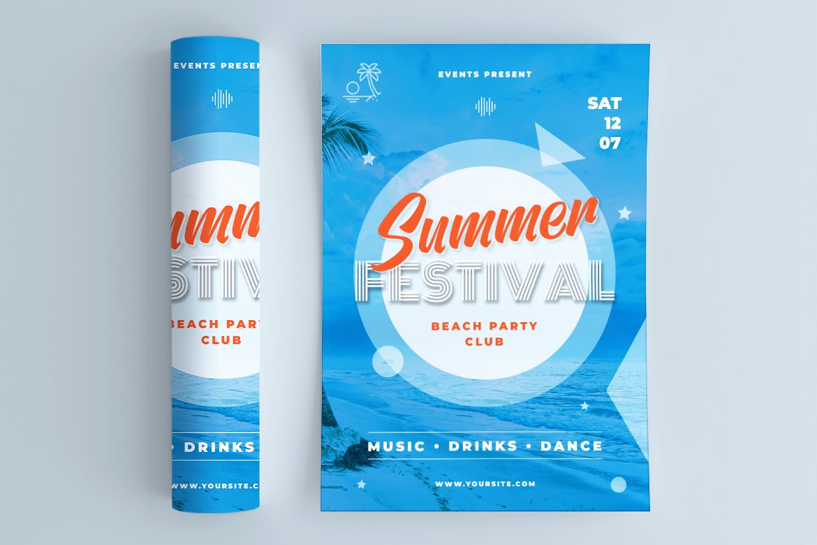 A blue handsome summer flyer