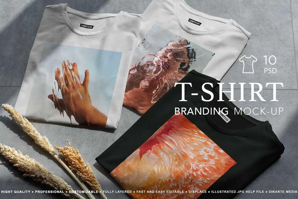 T-shirt branding mockup kit