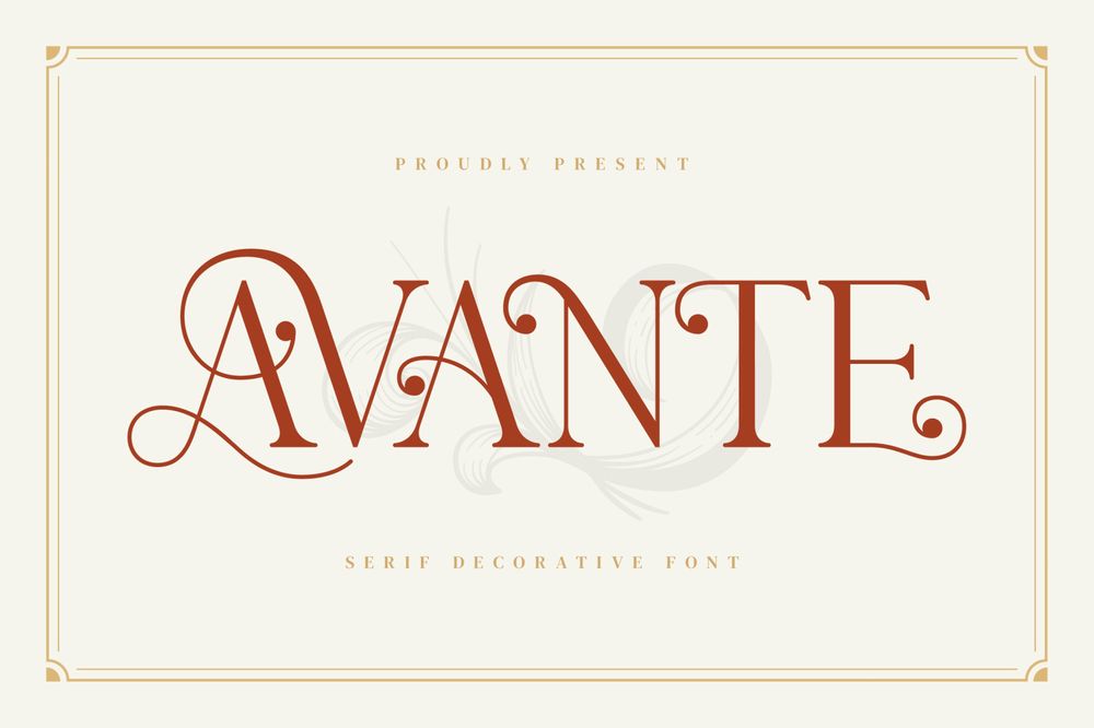 A serif decorative font