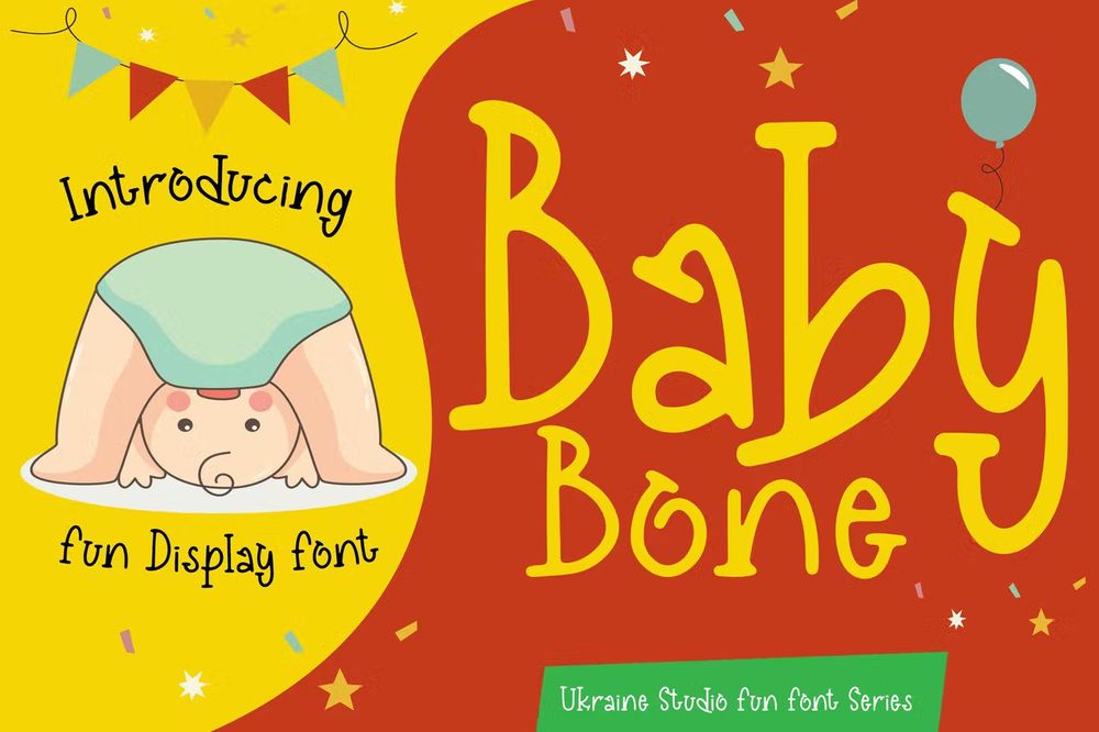 A fun baby style display font