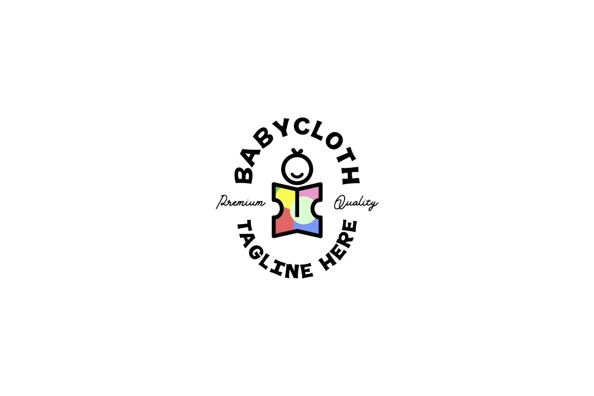 Baby clothing logo template