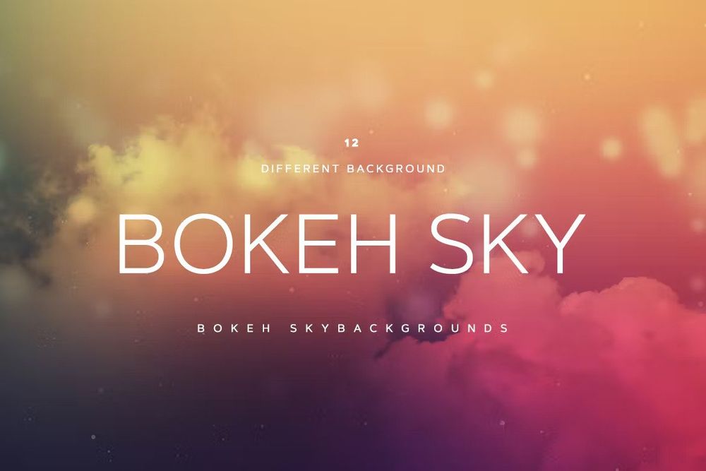 Different bokeh sky backgrounds