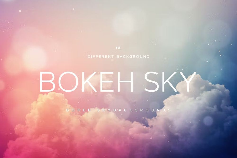 Different bokeh sky backgrounds