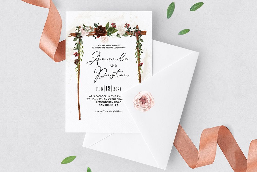 Free wedding invitation template