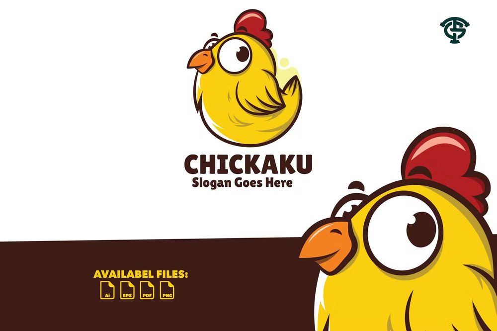 A chicken mascot logo template