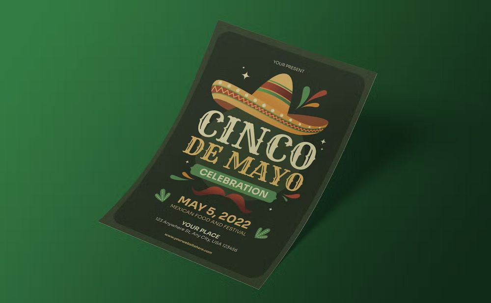 Cinco de mayo celebration flyer template