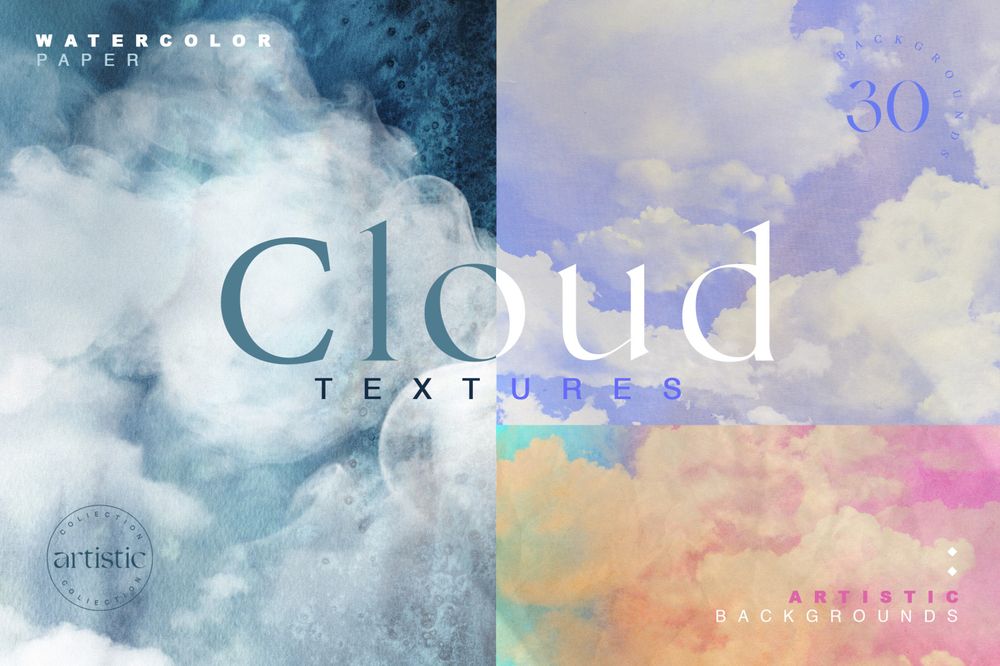 Abstract colorful cloud textures