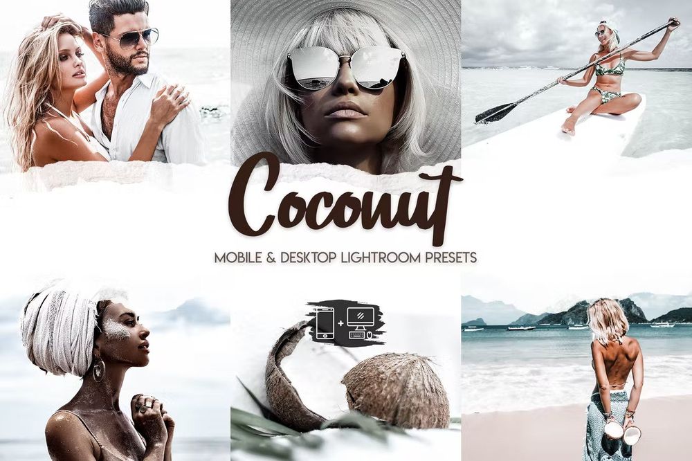 Coconut mobile and desktop instagram lightroom presets