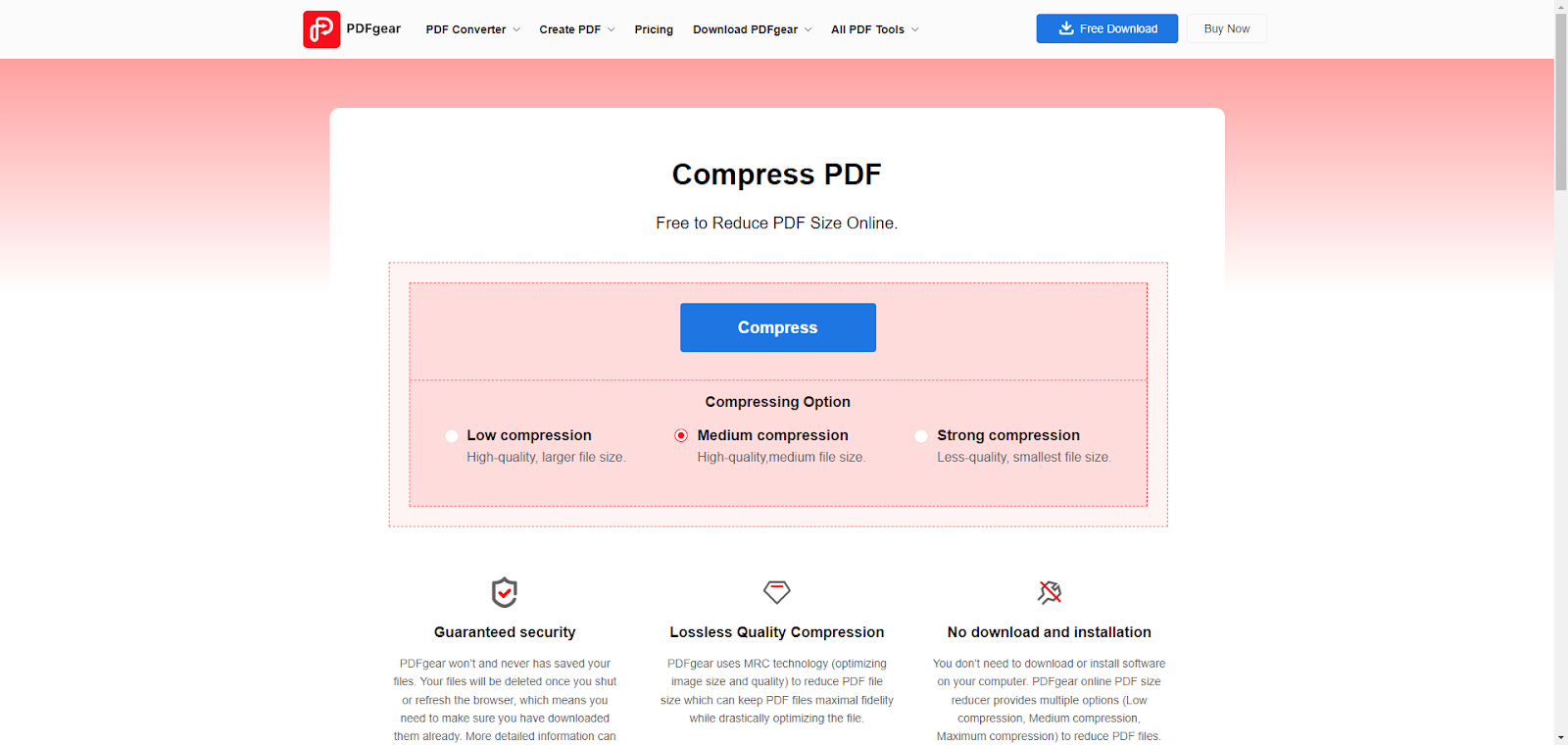 Compress pdf