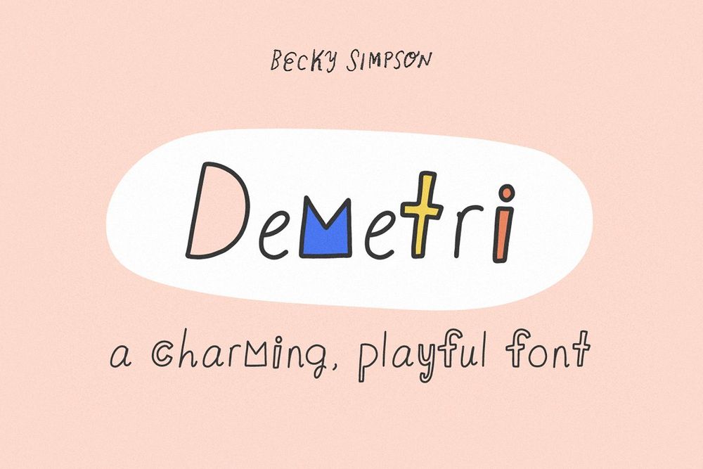 A charming and playful font
