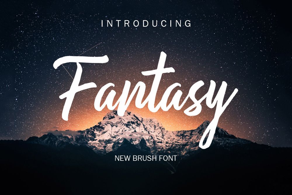 Free fantasy brush font