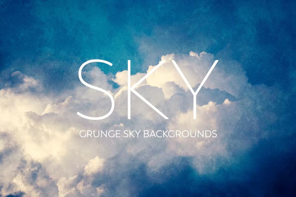 Contrastic grunge sky backgrounds