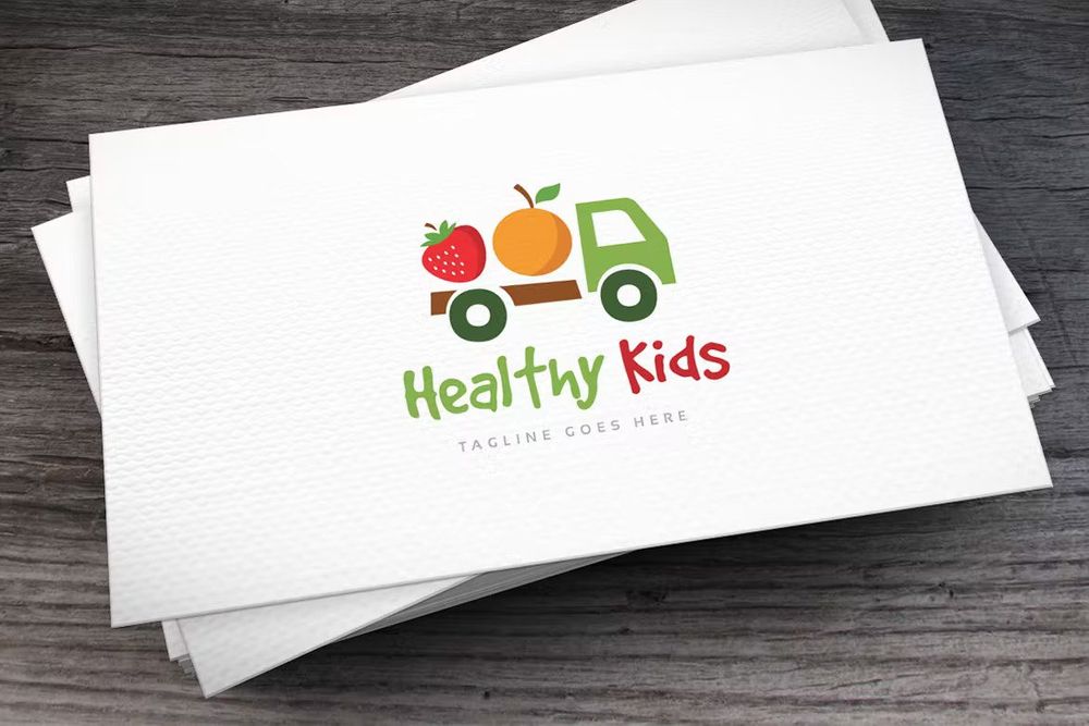 Healthy kids logo template