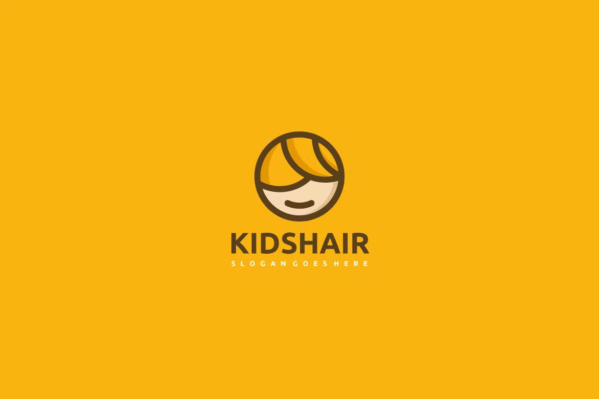 Kid hairs logo template