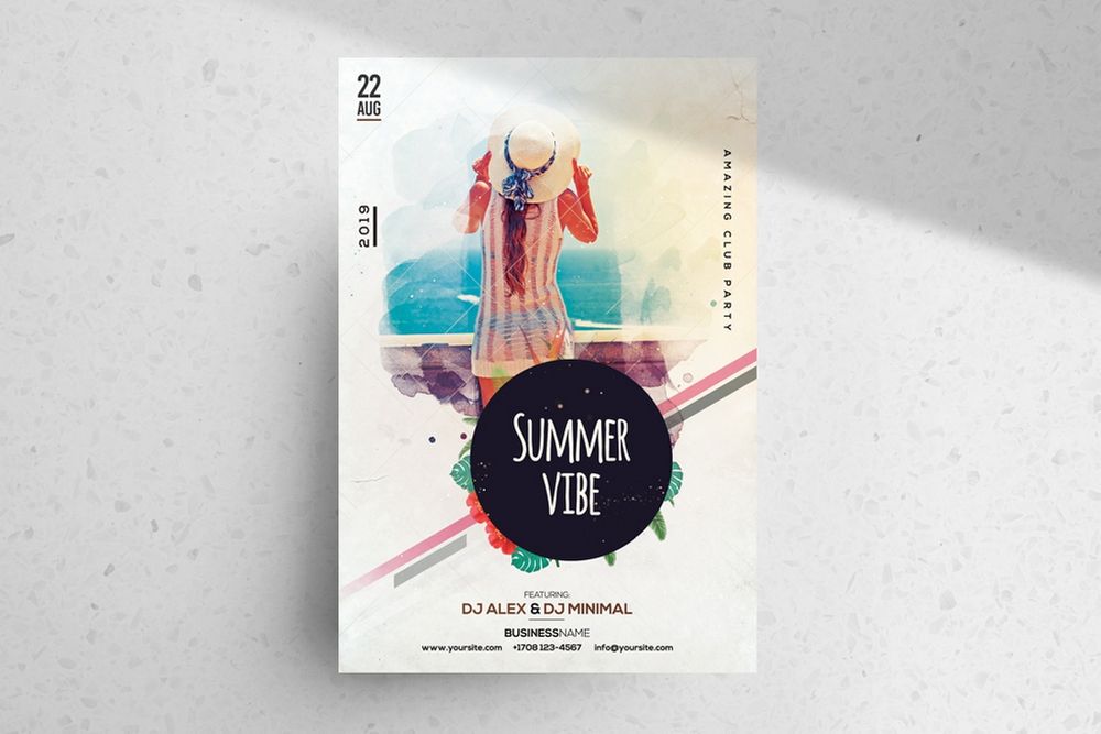 Free summer vibe flyer template