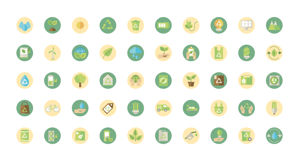 Free eco and green energy icons pack